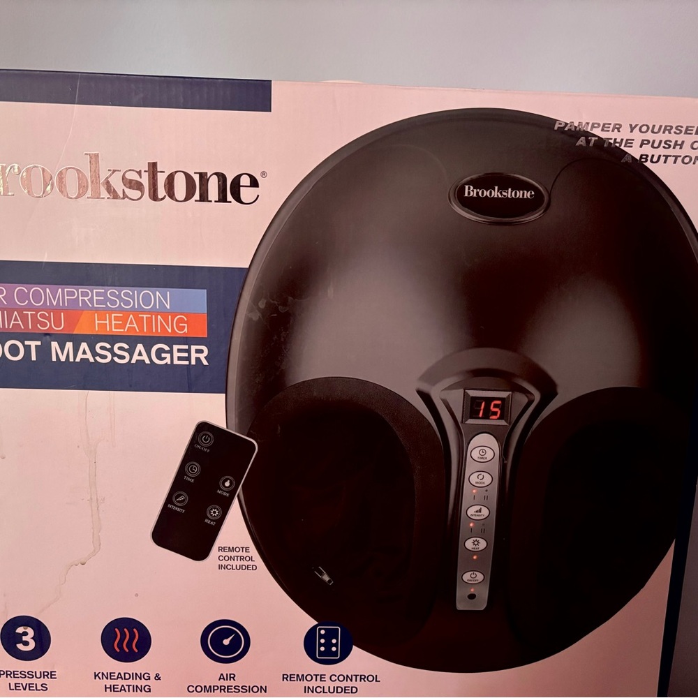 Brookstone Black Shiatsu Foot Massager